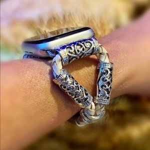 Custom Apple Leather & stainless steel watchbands